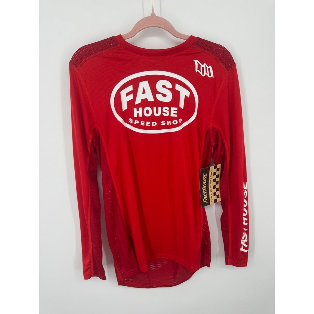 Fasthouse‎ Grindhouse Air-Cooled Ramble Jersey Mens S Red Long Sleeve Biker NWT